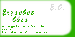 erzsebet obis business card